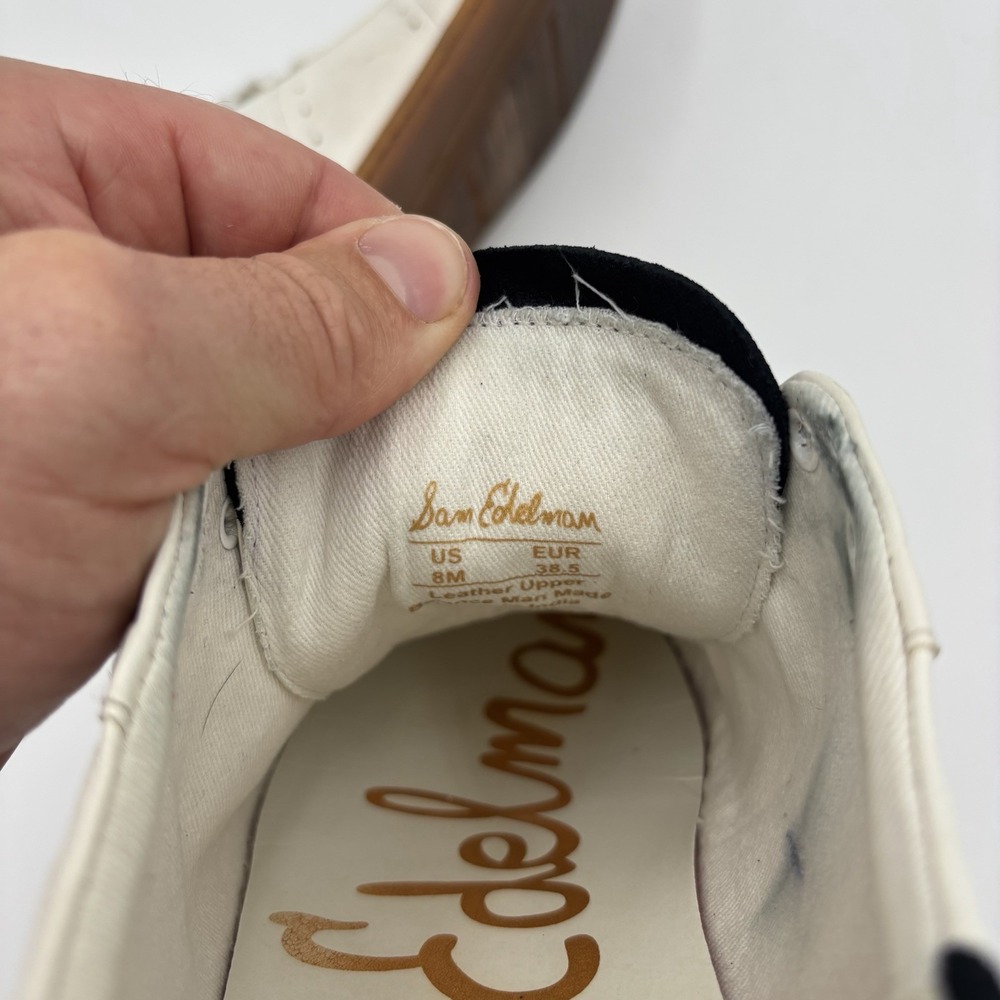Sam Edelman Josi Sneakers Women's Size 8 White Leather Lace Up Shoes - Picture 7 of 7